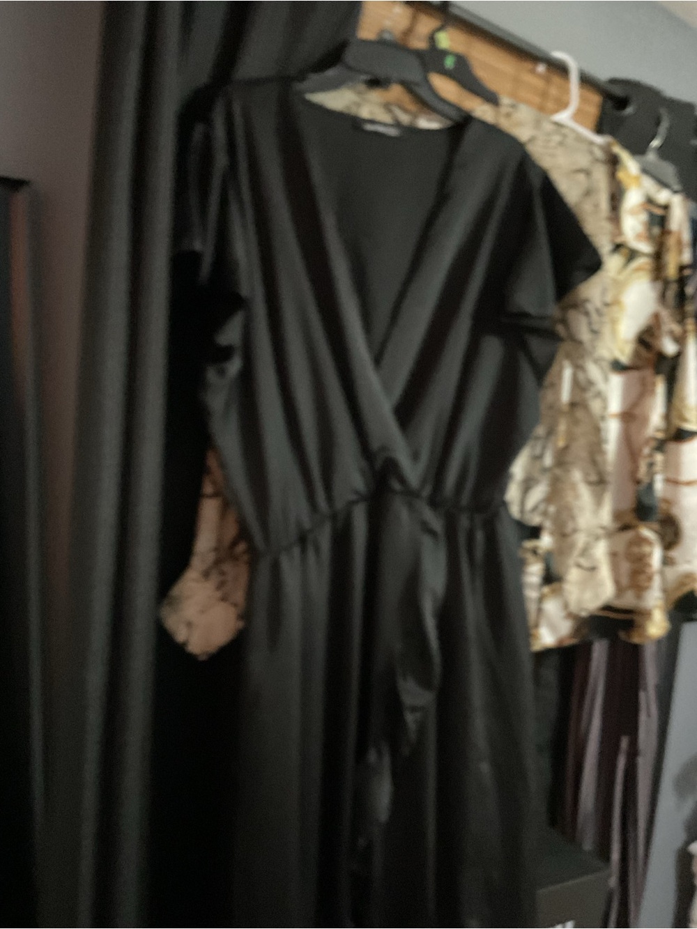 Boohoo Black Satin dress
